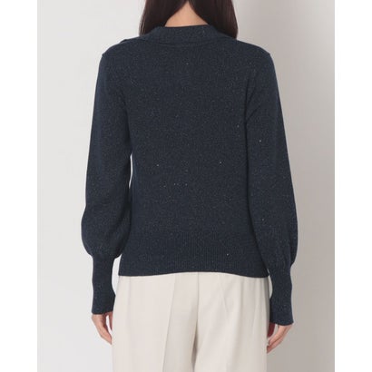 リナシメント RINASCIMENTO スキッパーデザインラメニット （Blu Navy）｜詳細画像