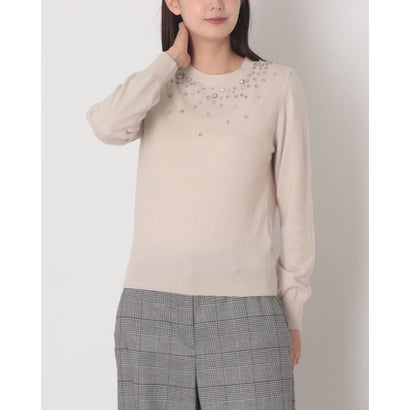リナシメント RINASCIMENTO ビジュー付ニット （Tortora Beige）｜詳細画像