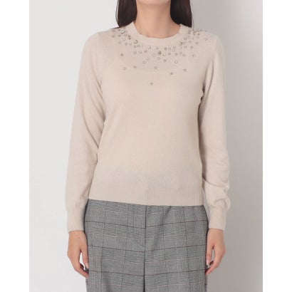 リナシメント RINASCIMENTO ビジュー付ニット （Tortora Beige）｜詳細画像