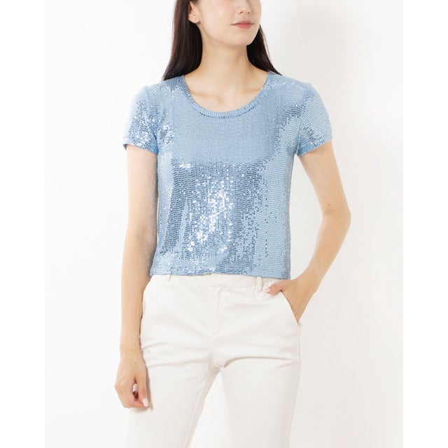 
                    スパンコールTシャツ （Azzurro Carta da Zuc）