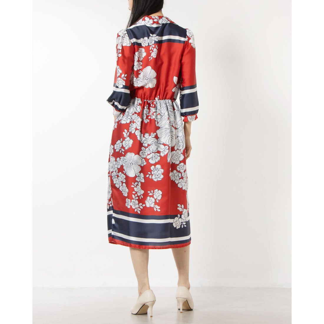 リナシメント RINASCIMENTO フラワーカシュクールシャツワンピース 
