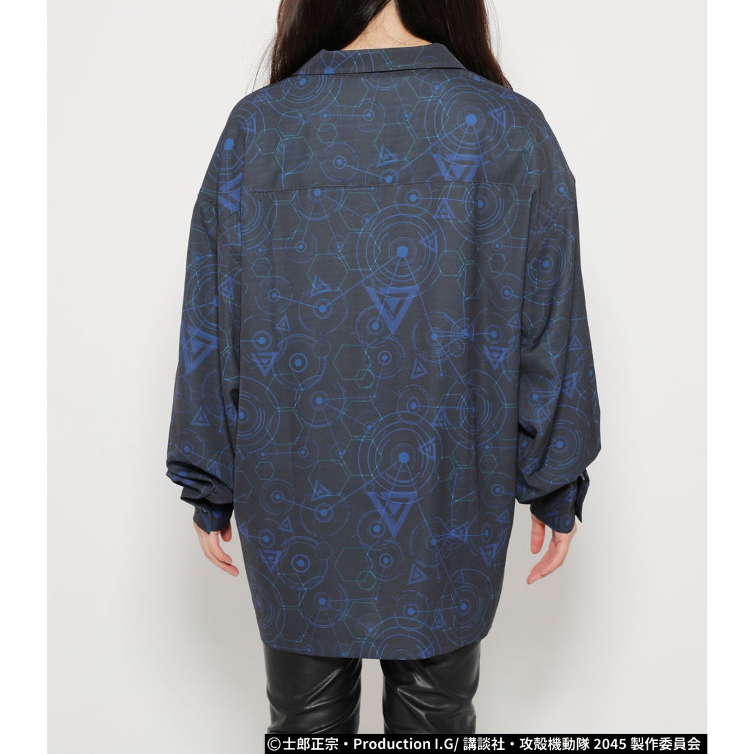R4G ［攻殻機動隊 SAC_2045］CYBER PATTERN SHIRT BLU -ファッション 