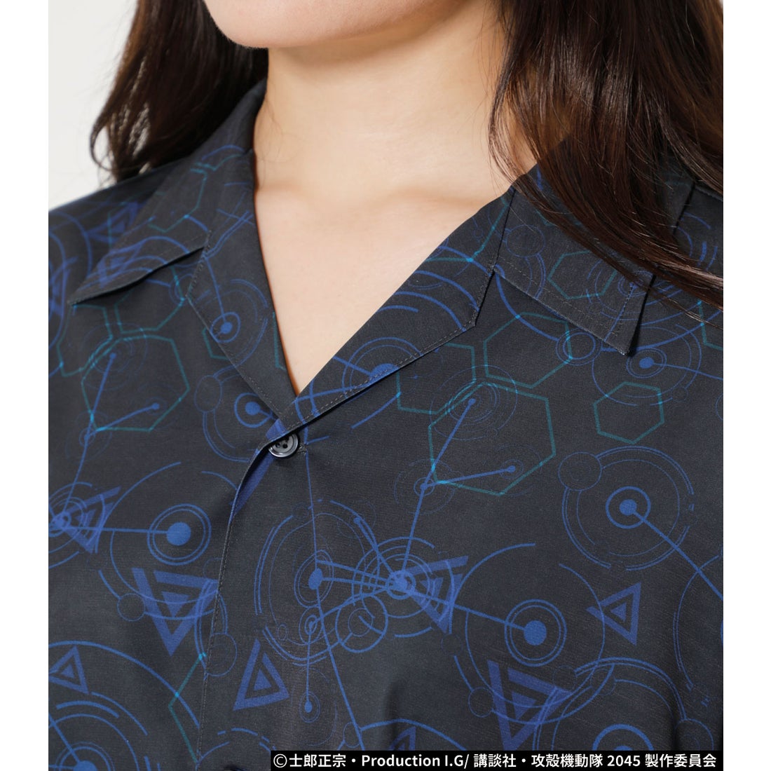 R4G ［攻殻機動隊 SAC_2045］CYBER PATTERN SHIRT BLU -ファッション 