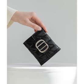RANDA 三つ折り財布 ブラック ビジュー ランダ RANDA ビジューパーツキルティング三つ折りウォレット （BLK