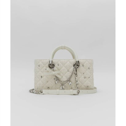 ランダ RANDA 【Special Bag】2WAY チャーム付きビジューキルティングバッグ （IVORY）｜詳細画像