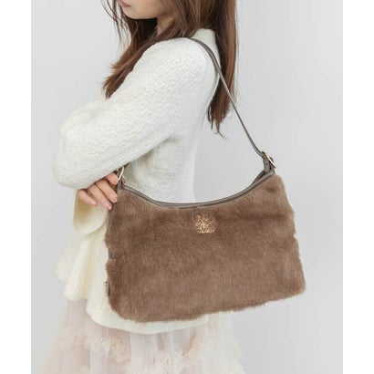 ランダ RANDA フェイクファーワンショルダーバッグ （BROWN）｜詳細画像