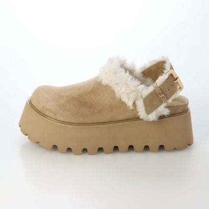 2WAY ゴールドバックルベルトファーサボシューズ （BEIGE）｜詳細画像