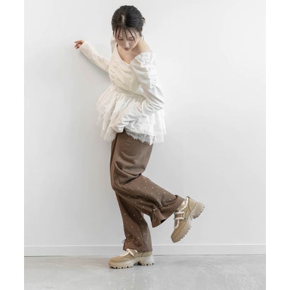 ボアデザインメリージェーンスニーカー （BEIGE）｜詳細画像
