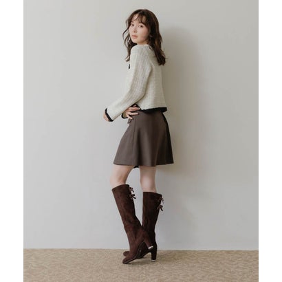 【Classical Ribbon Collection】2WAYバックリボンデザインロングブーツ （BROWN）｜詳細画像