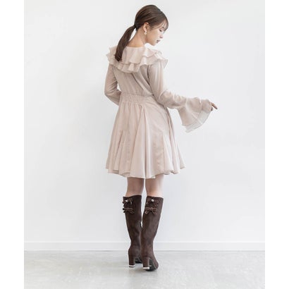 【Classical Ribbon Collection】2WAYバックリボンデザインロングブーツ （BROWN）｜詳細画像