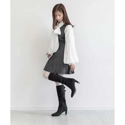【Classical Ribbon Collection】2WAYバックリボンデザインロングブーツ （BLACK）｜詳細画像