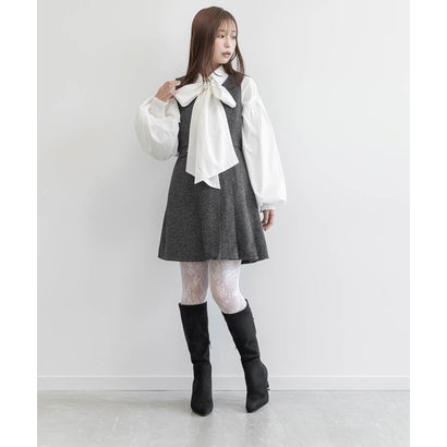 【Classical Ribbon Collection】2WAYバックリボンデザインロングブーツ （BLACK）｜詳細画像