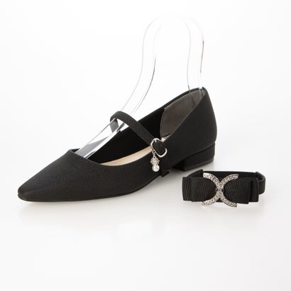 3WAY ストラップフラットパンプス （BLACK）｜詳細画像