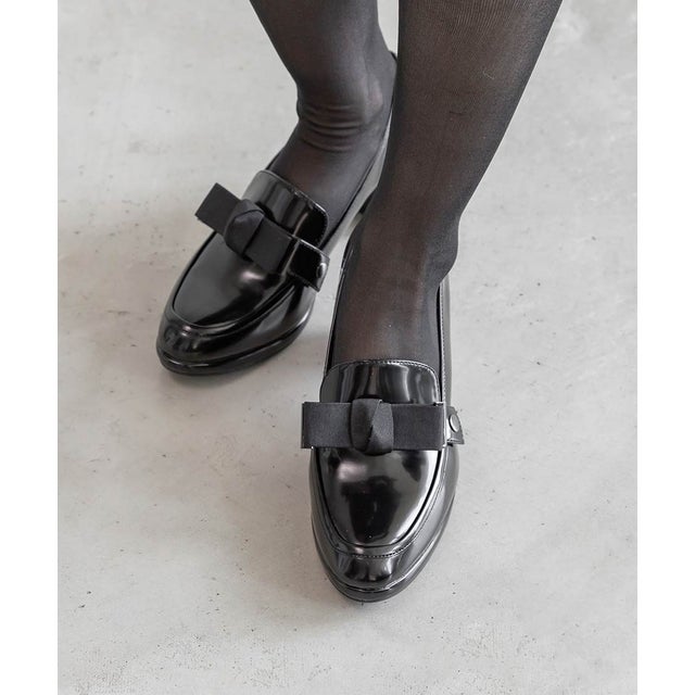 3WAY エナメルヒールアップローファー （BLACK）