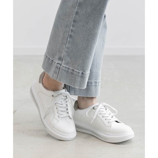 ビジューラインソールスニーカー （WHITE）
