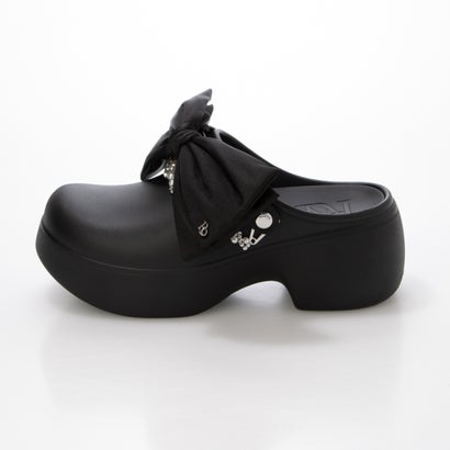 4WAY リボンデザインリカバリークロッグサンダル （BLACK）｜詳細画像
