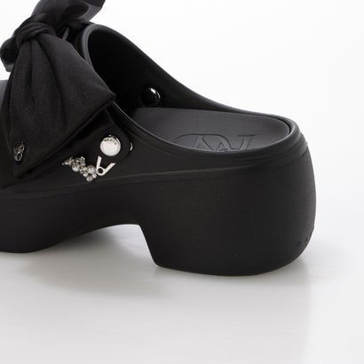 4WAY リボンデザインリカバリークロッグサンダル （BLACK）｜詳細画像