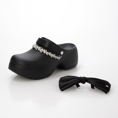 4WAY リボンデザインリカバリークロッグサンダル （BLACK）｜詳細画像