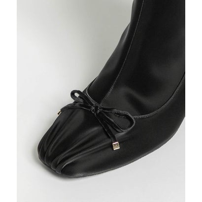 ランダ RANDA リボンデザインギャザートゥショートブーツ （BLACK）｜詳細画像