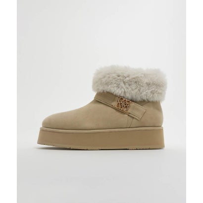 ランダ RANDA モノグラムベルトムートンショートブーツ （BEIGE）｜詳細画像
