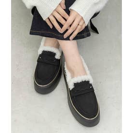 ファートリムプラットフォームローファー （BLACK）