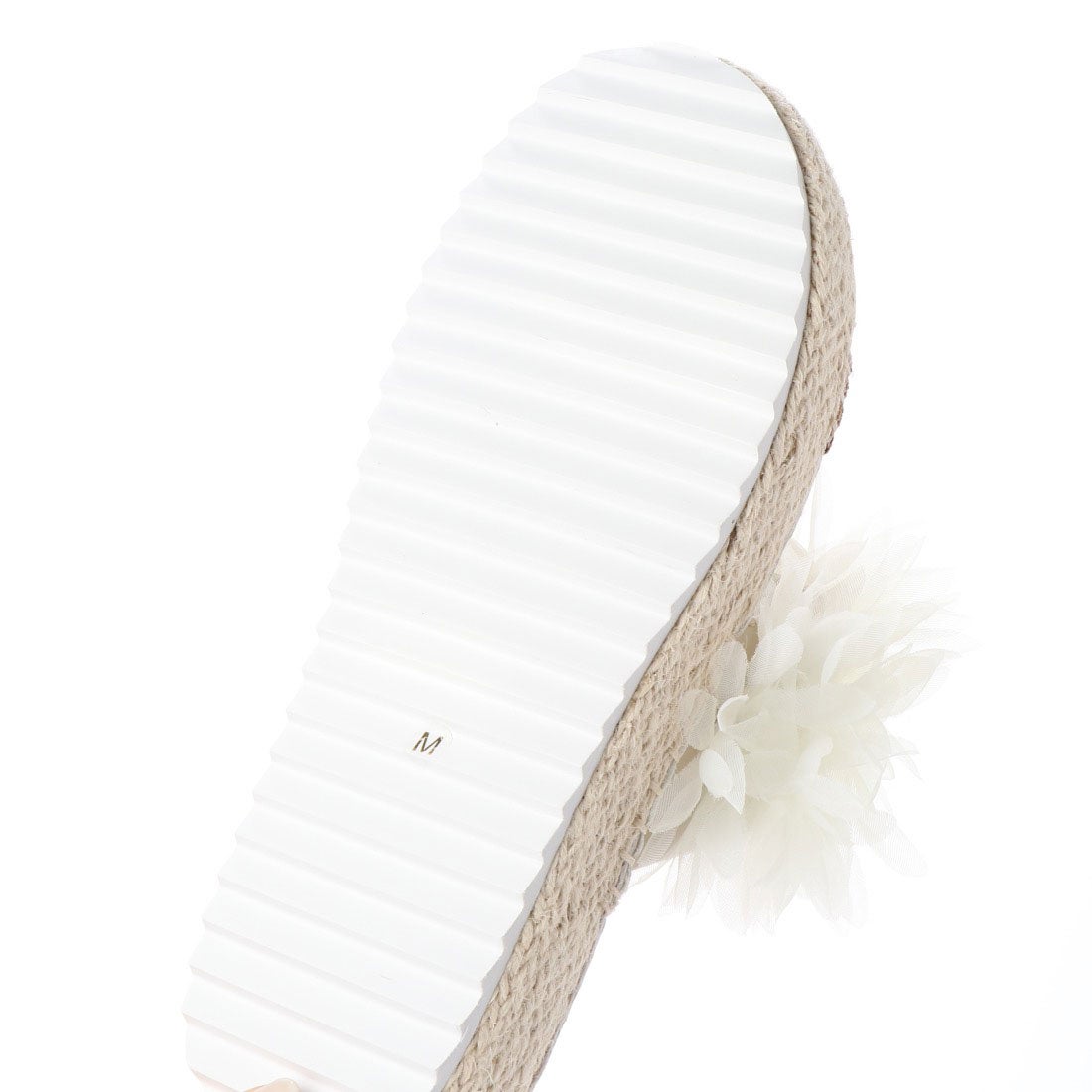 ランダ RANDA シフォンフラワーサンダル （WHITE） -靴＆ファッション 