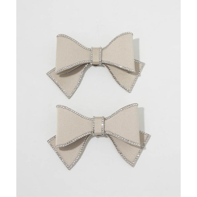 ビジューリボンシューズクリップ （BEIGE）