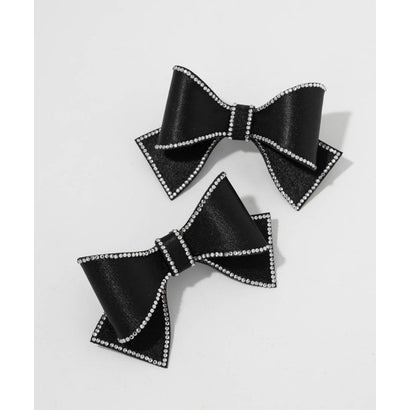 ビジューリボンシューズクリップ （BLACK）｜詳細画像