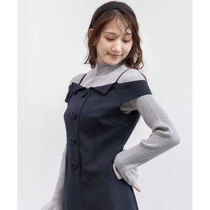 オフショルダーワンピース （NAVY）｜詳細画像