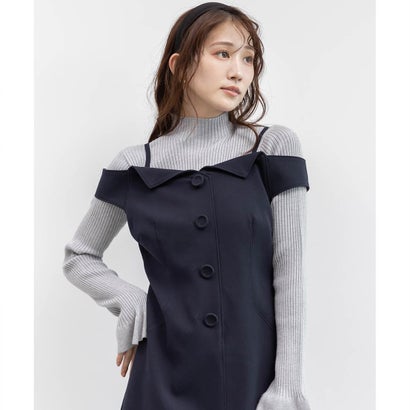オフショルダーワンピース （NAVY）｜詳細画像
