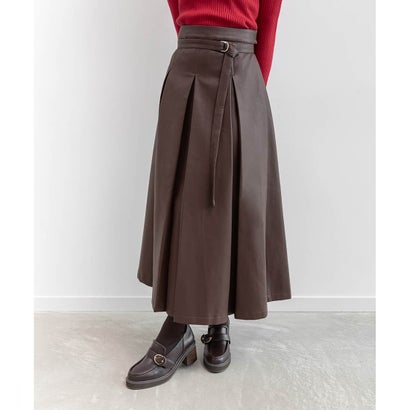 2WAY ウエストフリルデザインスカート （BROWN）｜詳細画像