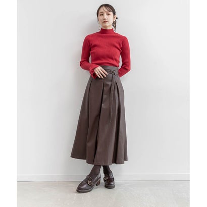 2WAY ウエストフリルデザインスカート （BROWN）｜詳細画像