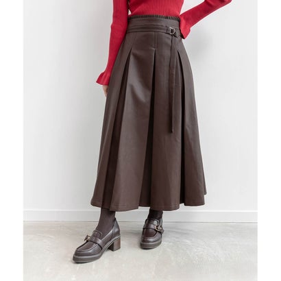 2WAY ウエストフリルデザインスカート （BROWN）｜詳細画像