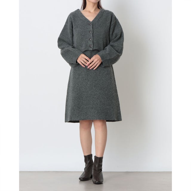 カーディガンセットミニワンピース （GRAY）