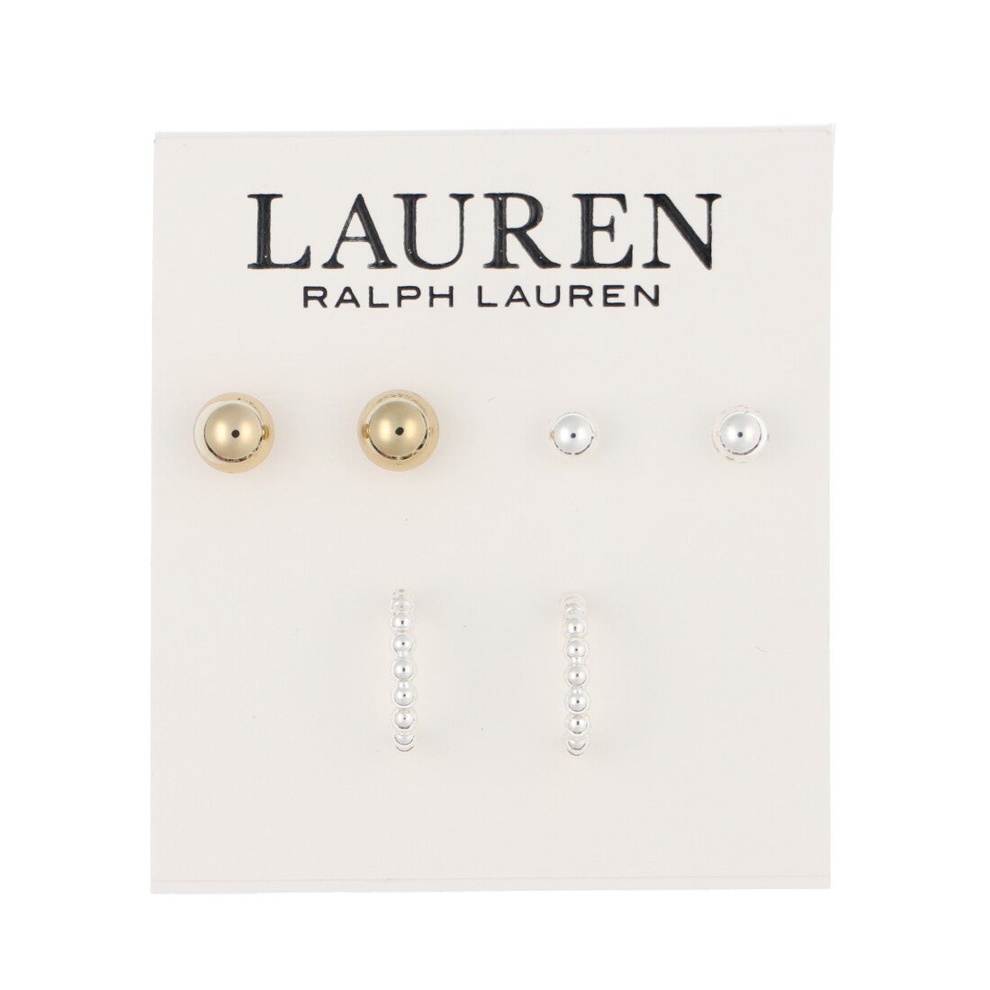 ラルフローレン Ralph Lauren ピアス お得な3点セット Stud  Huggie Earrings （silver）  -海外ファッション通販 LOCONDO Buyer