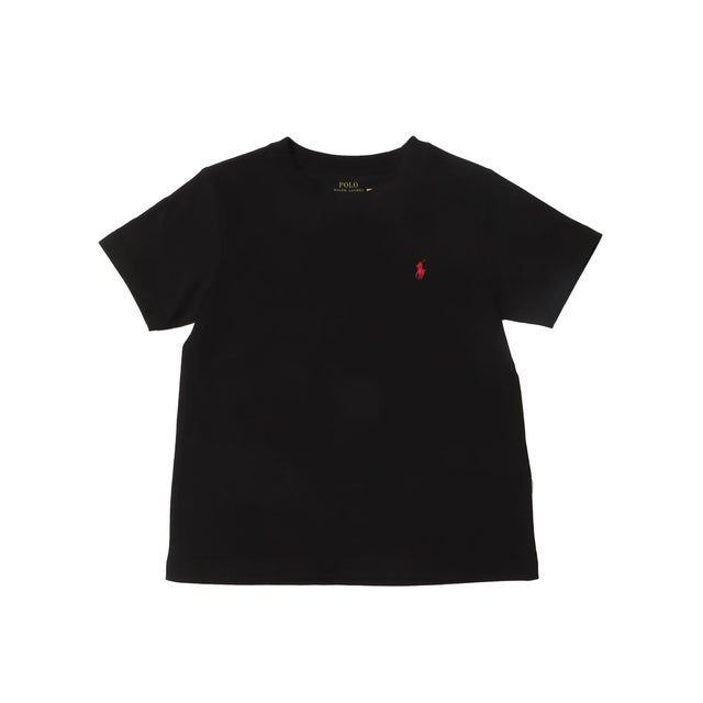コットン ジャージー クルーネック Tシャツ（ブラック）