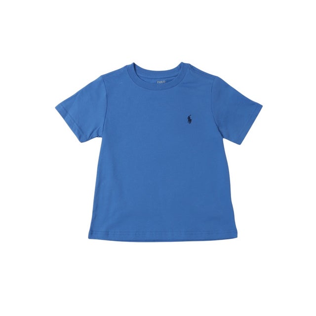 コットン ジャージー クルーネック Tシャツ（ブルー）