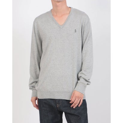 ラルフローレン RALPH LAUREN ポニーワンポイント スリムフィット Ⅴネック長袖ニット （ANDOVER HEATHER）｜詳細画像