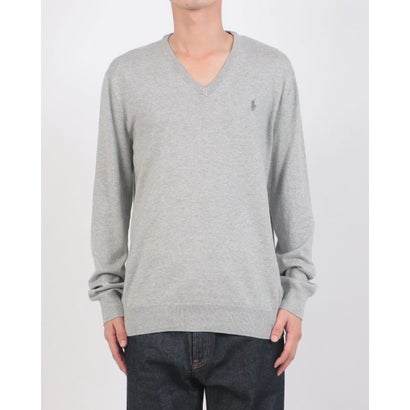 ラルフローレン RALPH LAUREN ポニーワンポイント スリムフィット Ⅴネック長袖ニット （ANDOVER HEATHER）｜詳細画像