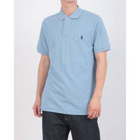 カスタムスリム ソリッドメッシュ コットン 半袖ポロシャツ （ISLE HEATHER）