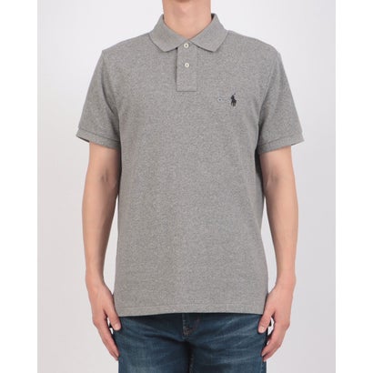 ラルフローレン RALPH LAUREN カスタムスリム ソリッドメッシュ コットン 半袖ポロシャツ （CANTERBURY HEATHER）｜詳細画像