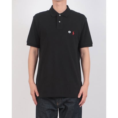 ラルフローレン RALPH LAUREN カスタムスリム ソリッドメッシュ コットン 半袖ポロシャツ （POLO BLACK/C3870）｜詳細画像