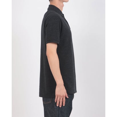 ラルフローレン RALPH LAUREN カスタムスリム ソリッドメッシュ コットン 半袖ポロシャツ （BLACK MARL HEATHER）｜詳細画像