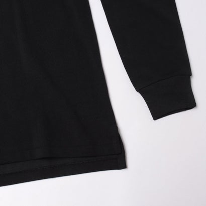 カスタムスリム ソリッドメッシュ コットン 長袖ポロシャツ （POLO BLACK/C3870）｜詳細画像
