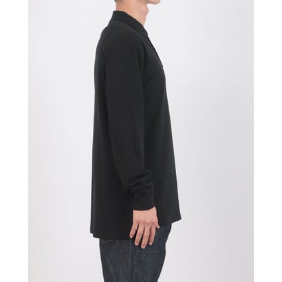 ラルフローレン RALPH LAUREN カスタムスリム ソリッドメッシュ コットン 長袖ポロシャツ （POLO BLACK/C3870）｜詳細画像