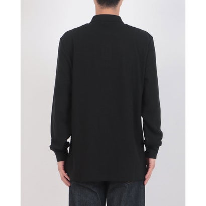 ラルフローレン RALPH LAUREN カスタムスリム ソリッドメッシュ コットン 長袖ポロシャツ （POLO BLACK/C3870）｜詳細画像
