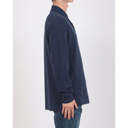 ラルフローレン RALPH LAUREN カスタムスリム ソリッドメッシュ コットン 長袖ポロシャツ （NEWPORT NAVY/C3870）｜詳細画像