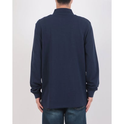 ラルフローレン RALPH LAUREN カスタムスリム ソリッドメッシュ コットン 長袖ポロシャツ （NEWPORT NAVY/C3870）｜詳細画像