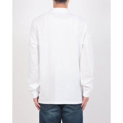 ラルフローレン RALPH LAUREN カスタムスリム ソリッドメッシュ コットン 長袖ポロシャツ （WHITE）｜詳細画像