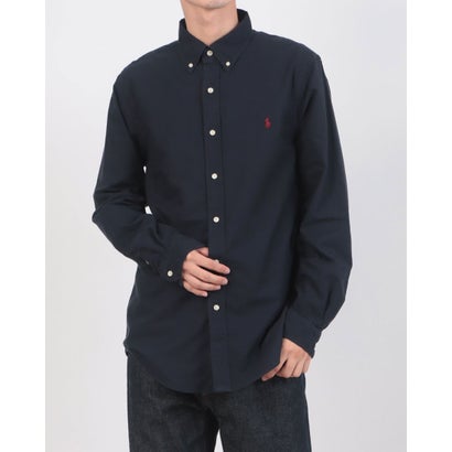 ポニーワンポイント カスタムフィット ボタンダウン 長袖コットンシャツ （RL NAVY）｜詳細画像